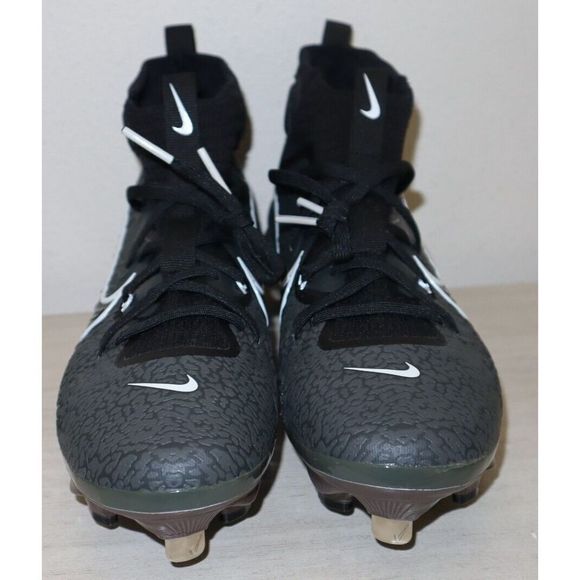 Nike DJ6517-010 Men's Sz 7 Black/Gray Alpha Huarache NXT Metal Baseball Cleats - Picture 8 of 9
